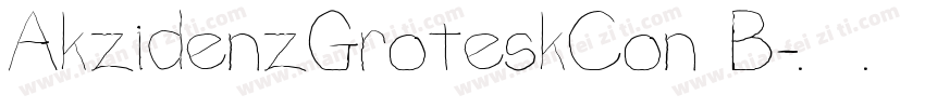 AkzidenzGroteskCon B字体转换